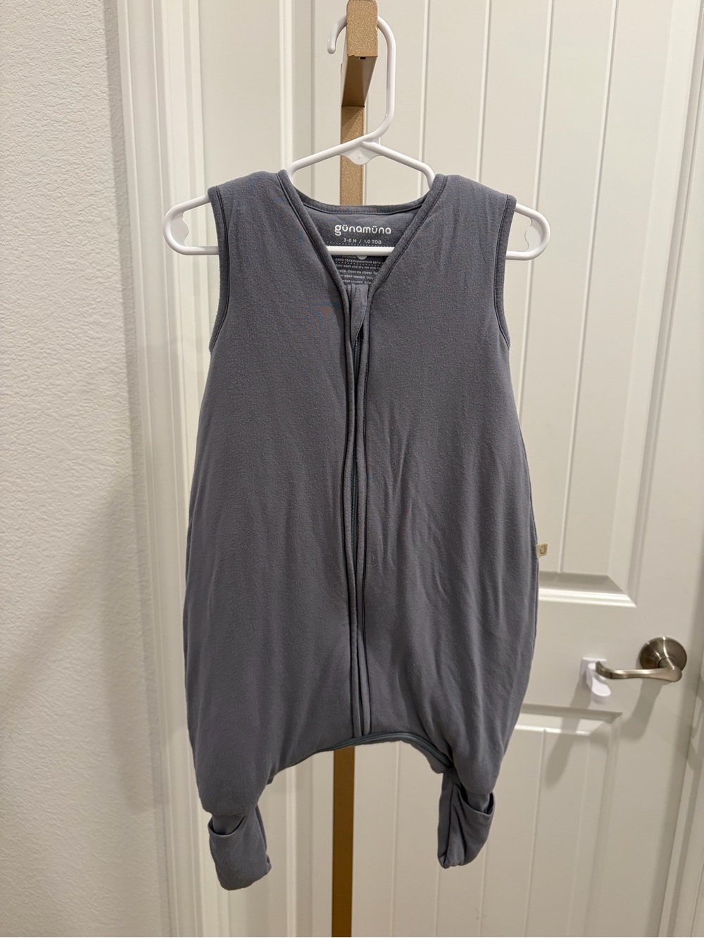 Gunamuna sleep footie sack 1 tog blue gray 3-6 months